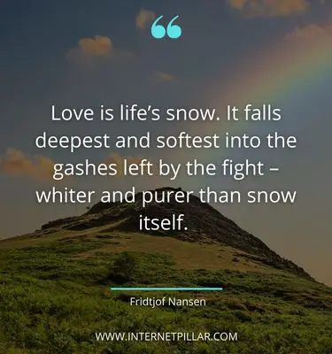 best snow quotes sayings captions phrases words