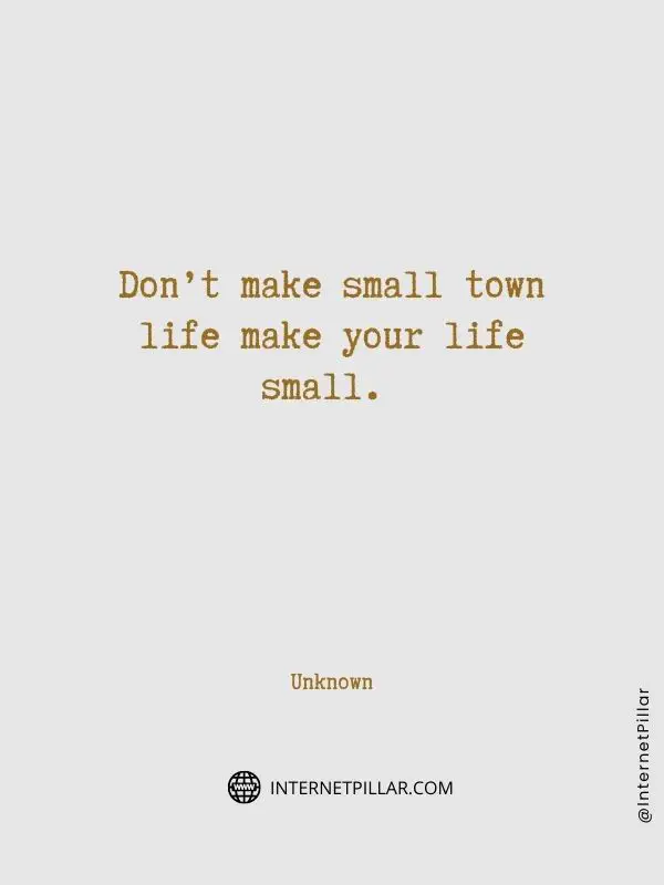 quotes on small town