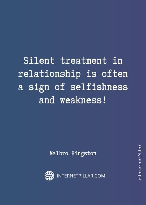 silent treatment sayings
