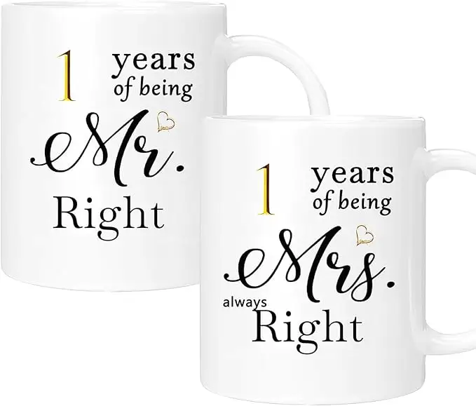 1st Anniversary Coffee Mugss Set