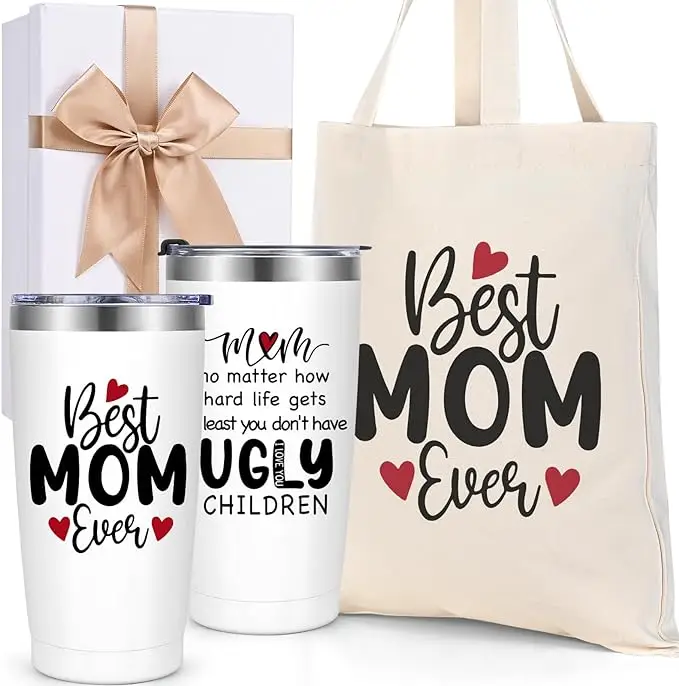 Best Mom Ever Tumbler & Bag Gift Box