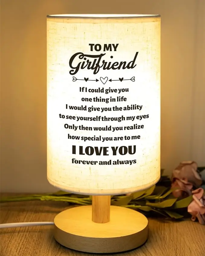 Engraved Girlfriend Table Lamp