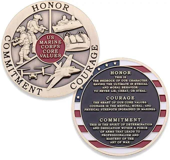 Marine Corps Core Values Challenge Coin