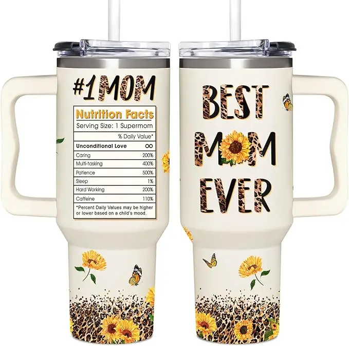 Mom Tumbler With Handle