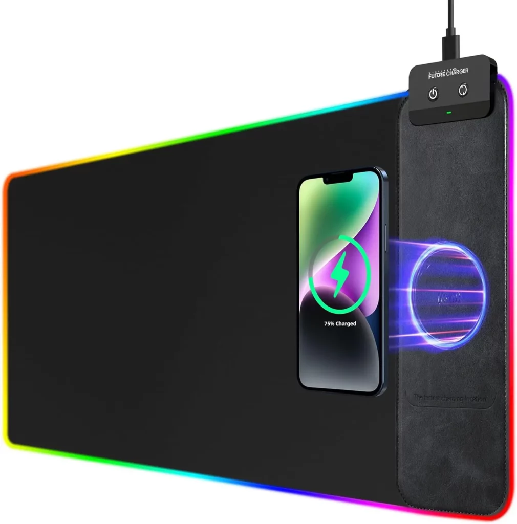 RGB Gaming Mouse Pad with Wireless Charging