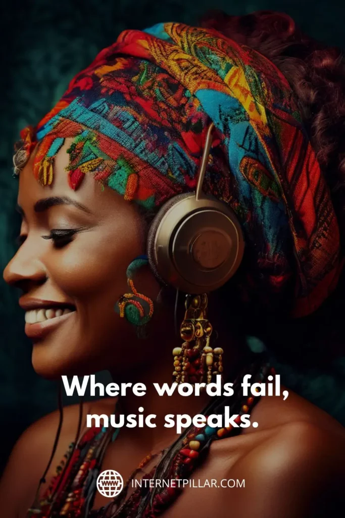1. "Where words fail, music speaks." - Hans Christian Andersen